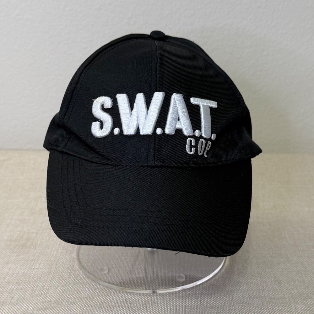 SWAT COP Embroidered Baseball Cap Black Snapback